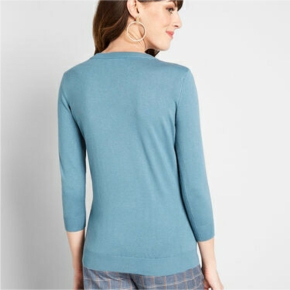 Modcloth Charter School Pullover in Light Blue - Picture 2 of 16